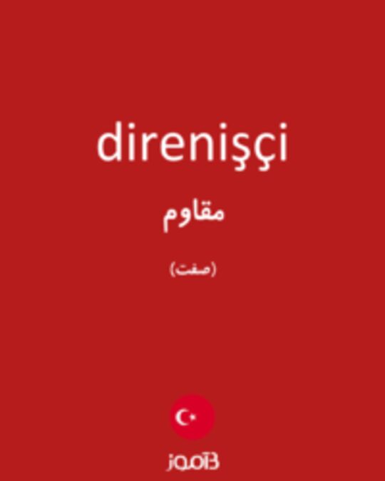  تصویر direnişçi - دیکشنری انگلیسی بیاموز
