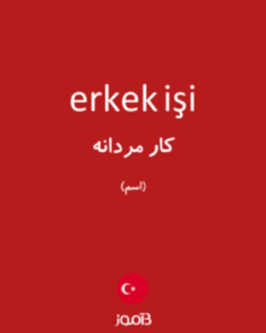  تصویر erkek işi - دیکشنری انگلیسی بیاموز