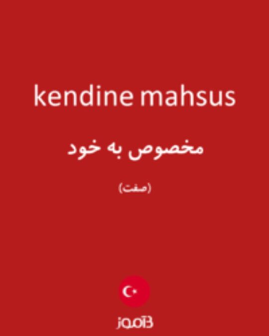  تصویر kendine mahsus - دیکشنری انگلیسی بیاموز