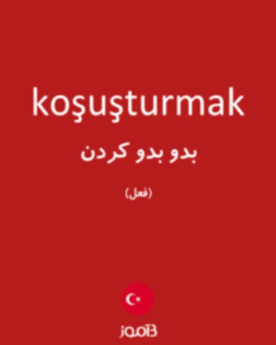  تصویر koşuşturmak - دیکشنری انگلیسی بیاموز