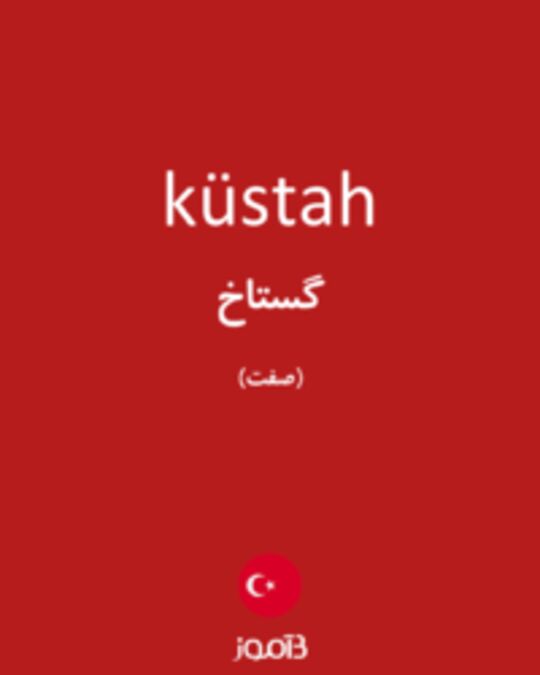  تصویر küstah - دیکشنری انگلیسی بیاموز