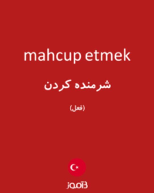  تصویر mahcup etmek - دیکشنری انگلیسی بیاموز