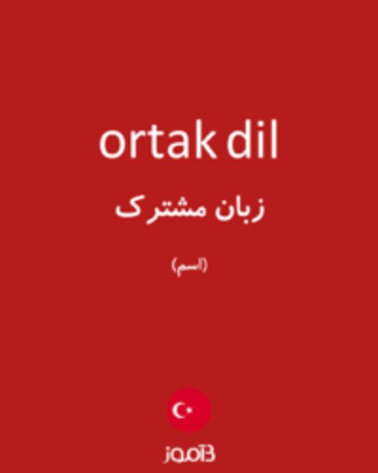  تصویر ortak dil - دیکشنری انگلیسی بیاموز