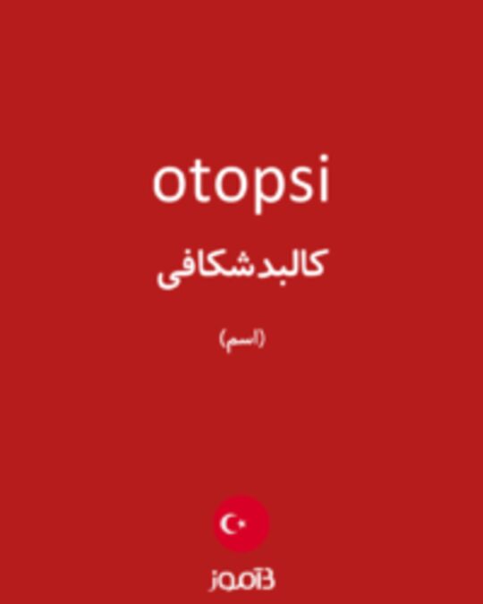  تصویر otopsi - دیکشنری انگلیسی بیاموز