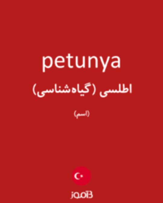  تصویر petunya - دیکشنری انگلیسی بیاموز