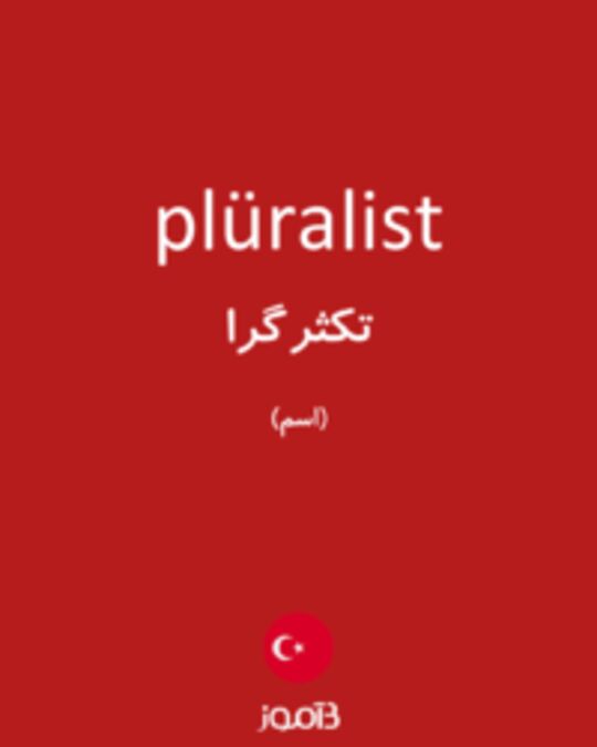  تصویر plüralist - دیکشنری انگلیسی بیاموز