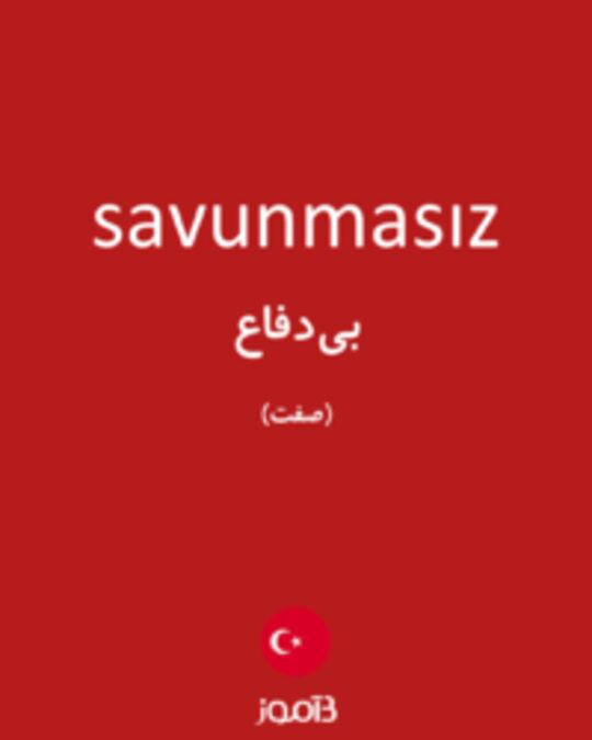  تصویر savunmasız - دیکشنری انگلیسی بیاموز