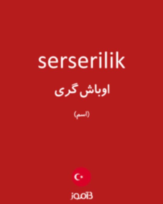  تصویر serserilik - دیکشنری انگلیسی بیاموز