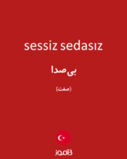  تصویر sessiz sedasız - دیکشنری انگلیسی بیاموز