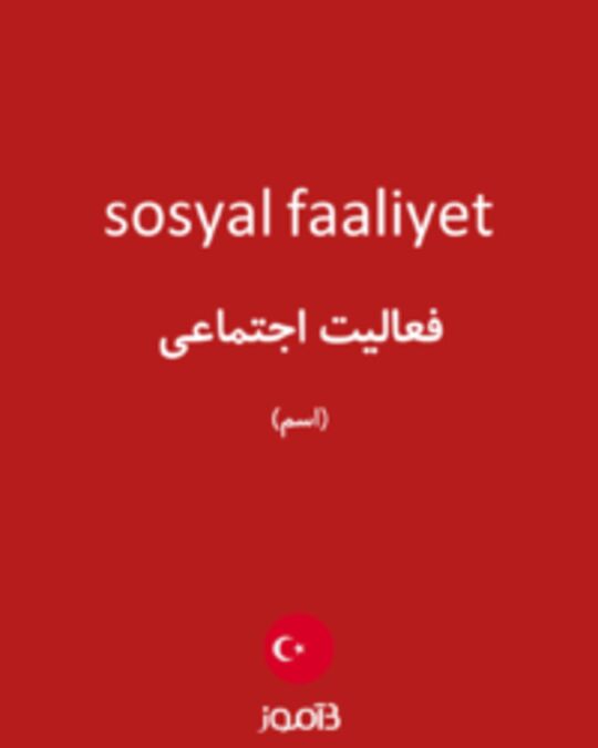  تصویر sosyal faaliyet - دیکشنری انگلیسی بیاموز