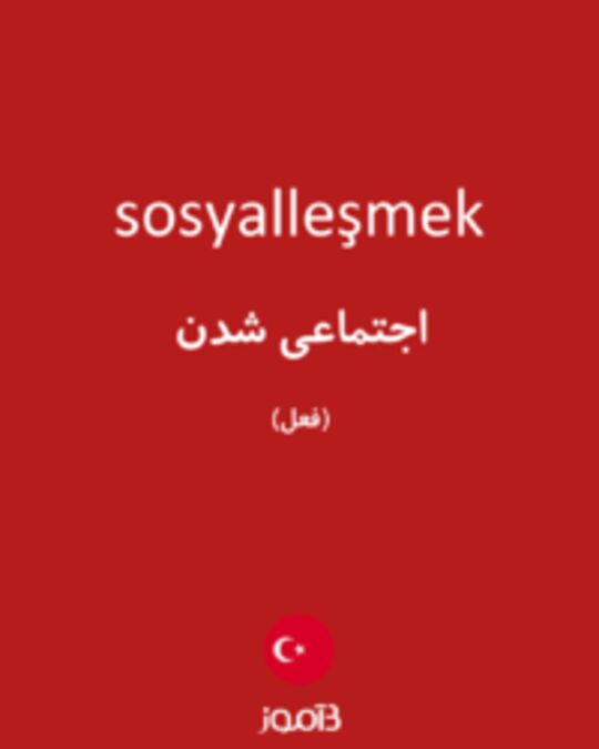  تصویر sosyalleşmek - دیکشنری انگلیسی بیاموز