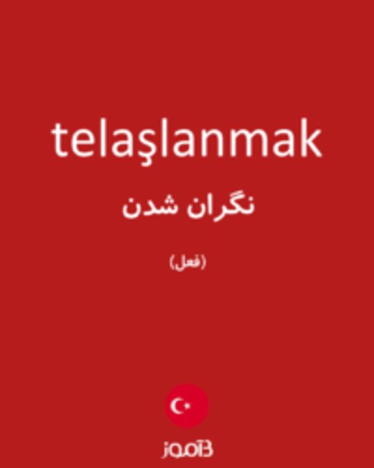  تصویر telaşlanmak - دیکشنری انگلیسی بیاموز