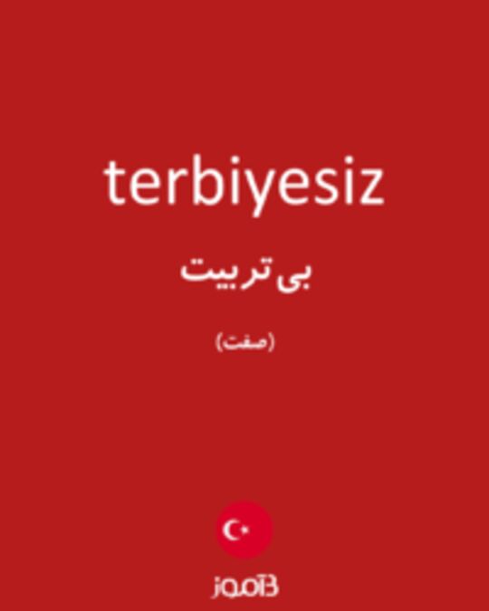  تصویر terbiyesiz - دیکشنری انگلیسی بیاموز