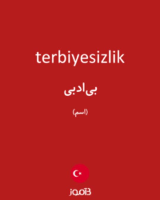  تصویر terbiyesizlik - دیکشنری انگلیسی بیاموز