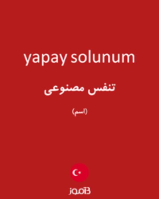  تصویر yapay solunum - دیکشنری انگلیسی بیاموز