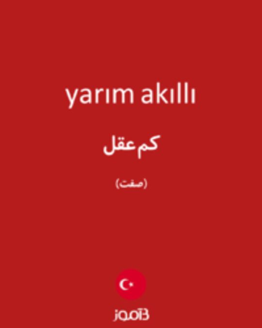  تصویر yarım akıllı - دیکشنری انگلیسی بیاموز