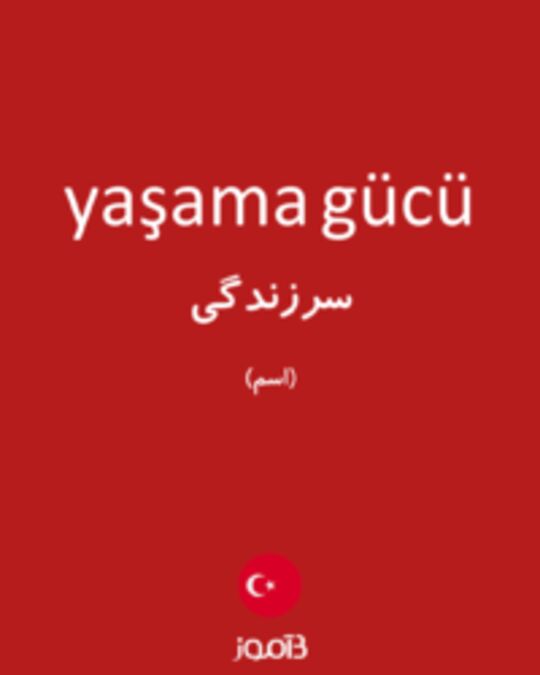  تصویر yaşama gücü - دیکشنری انگلیسی بیاموز