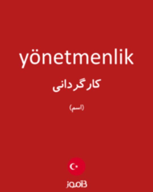  تصویر yönetmenlik - دیکشنری انگلیسی بیاموز