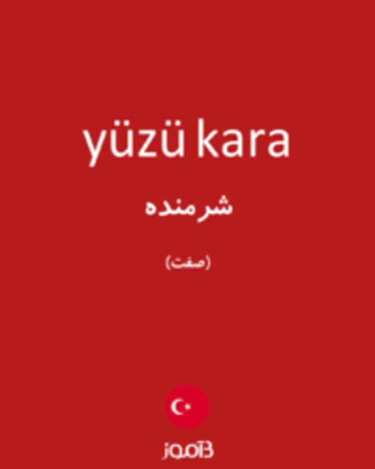  تصویر yüzü kara - دیکشنری انگلیسی بیاموز