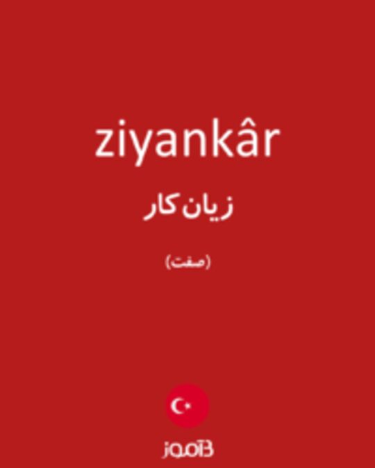  تصویر ziyankâr - دیکشنری انگلیسی بیاموز