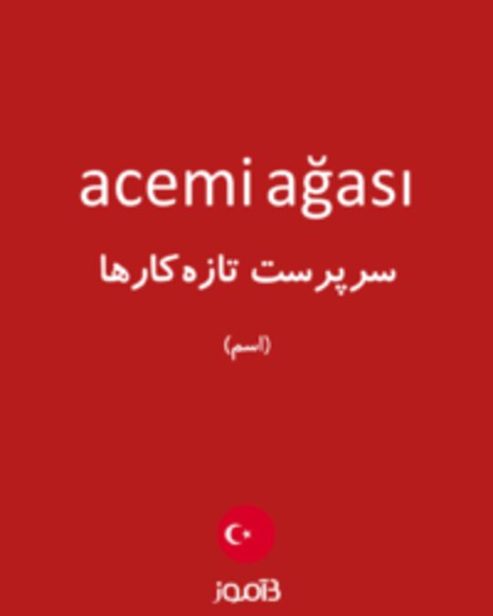  تصویر acemi ağası - دیکشنری انگلیسی بیاموز