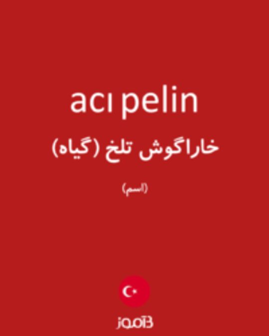  تصویر acı pelin - دیکشنری انگلیسی بیاموز