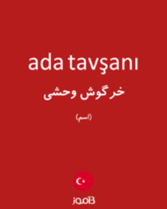  تصویر ada tavşanı - دیکشنری انگلیسی بیاموز