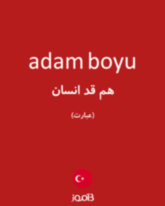  تصویر adam boyu - دیکشنری انگلیسی بیاموز