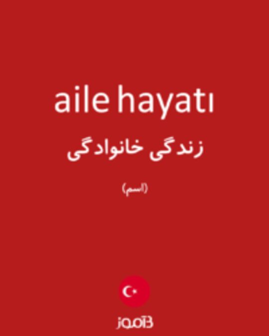  تصویر aile hayatı - دیکشنری انگلیسی بیاموز