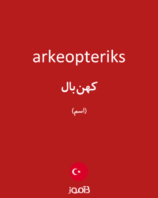  تصویر arkeopteriks - دیکشنری انگلیسی بیاموز