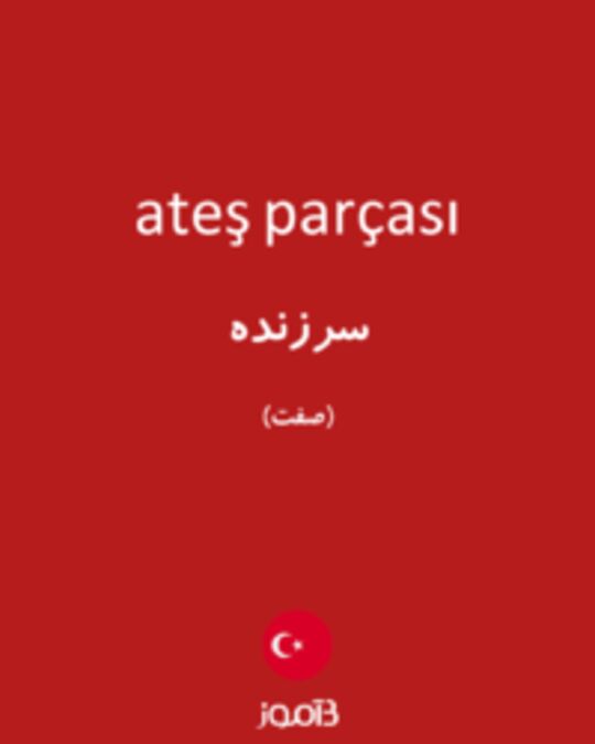  تصویر ateş parçası - دیکشنری انگلیسی بیاموز