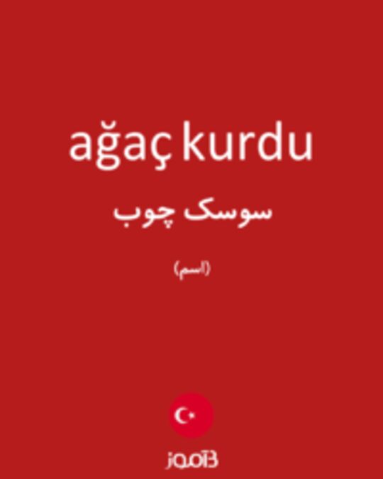  تصویر ağaç kurdu - دیکشنری انگلیسی بیاموز