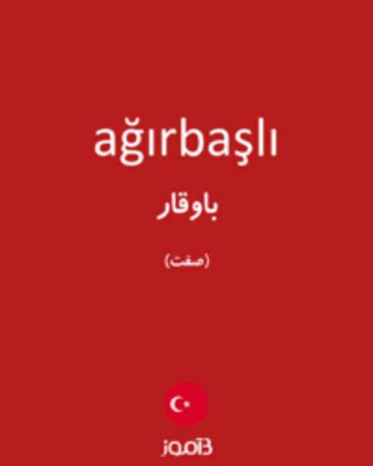  تصویر ağırbaşlı - دیکشنری انگلیسی بیاموز