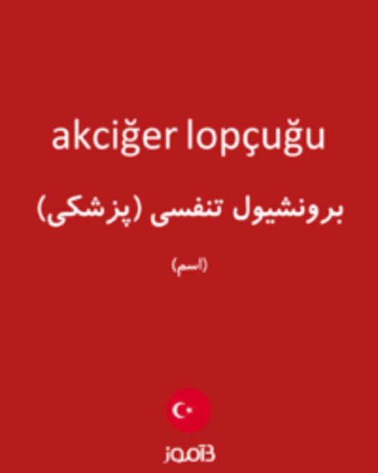  تصویر akciğer lopçuğu - دیکشنری انگلیسی بیاموز