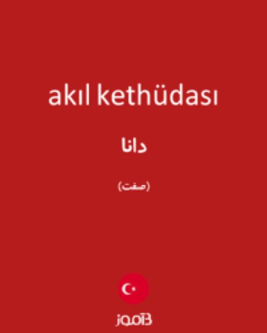  تصویر akıl kethüdası - دیکشنری انگلیسی بیاموز