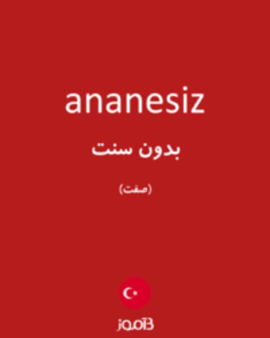  تصویر ananesiz - دیکشنری انگلیسی بیاموز