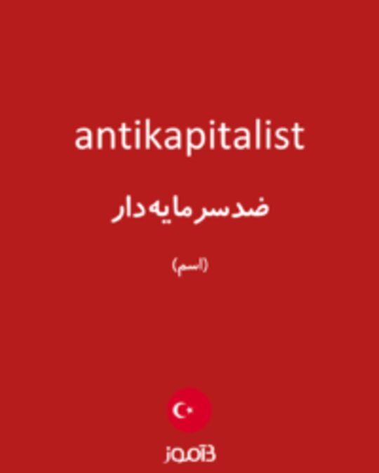  تصویر antikapitalist - دیکشنری انگلیسی بیاموز