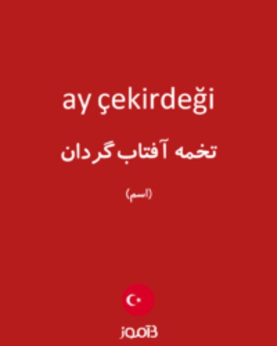  تصویر ay çekirdeği - دیکشنری انگلیسی بیاموز