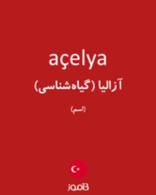  تصویر açelya - دیکشنری انگلیسی بیاموز