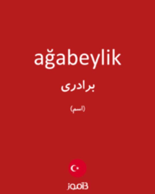  تصویر ağabeylik - دیکشنری انگلیسی بیاموز