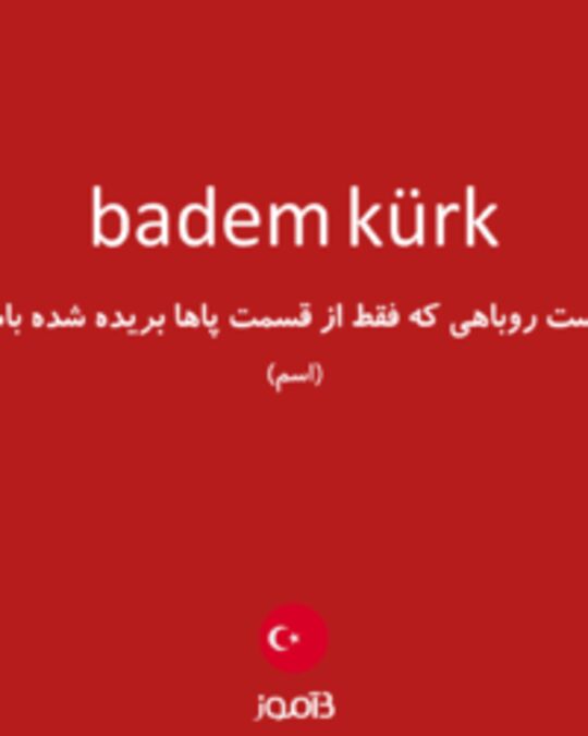  تصویر badem kürk - دیکشنری انگلیسی بیاموز