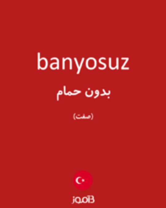  تصویر banyosuz - دیکشنری انگلیسی بیاموز