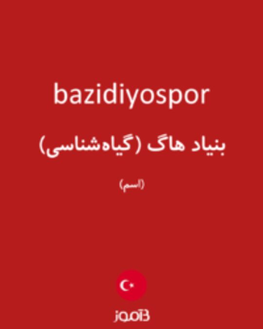  تصویر bazidiyospor - دیکشنری انگلیسی بیاموز