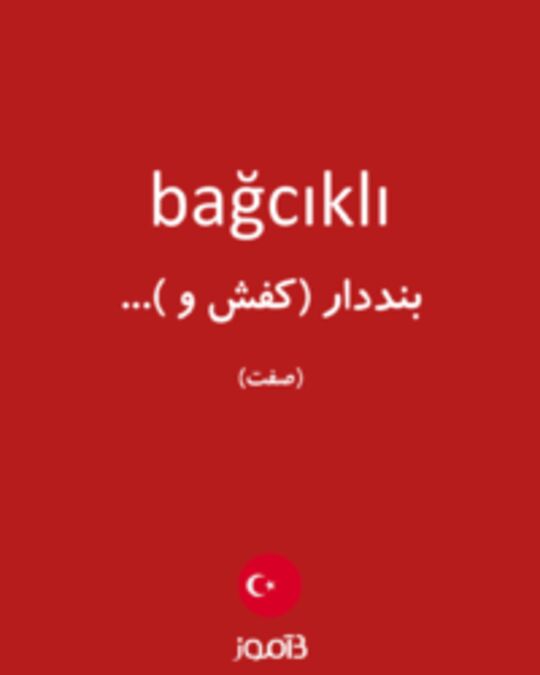  تصویر bağcıklı - دیکشنری انگلیسی بیاموز