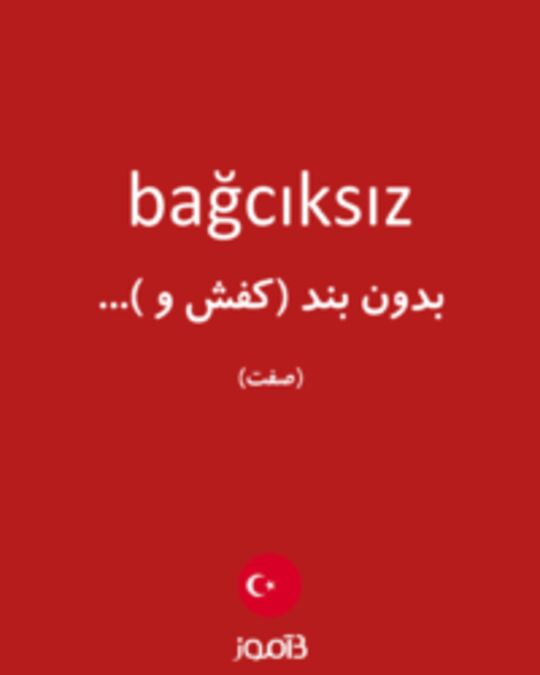  تصویر bağcıksız - دیکشنری انگلیسی بیاموز