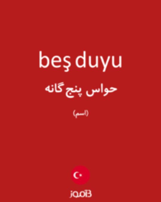  تصویر beş duyu - دیکشنری انگلیسی بیاموز