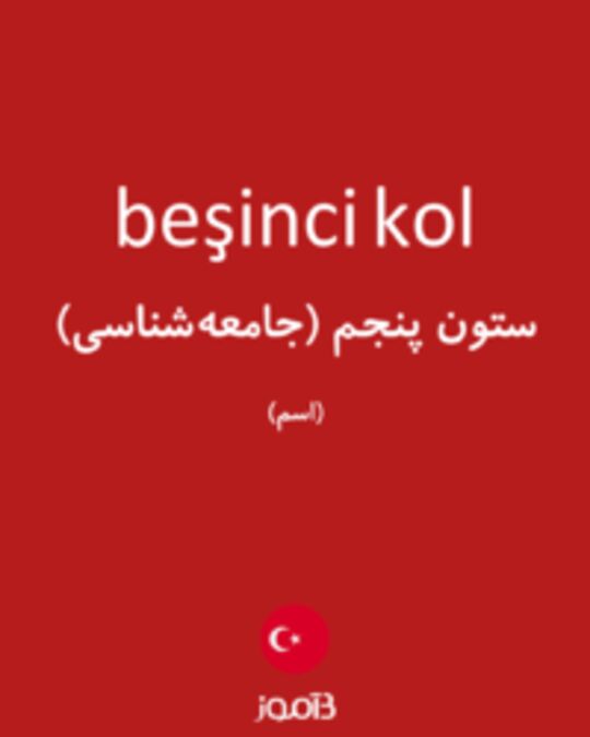  تصویر beşinci kol - دیکشنری انگلیسی بیاموز