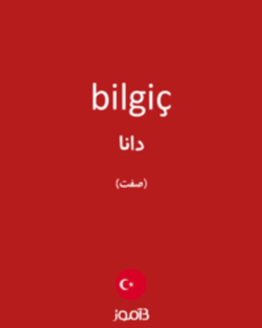  تصویر bilgiç - دیکشنری انگلیسی بیاموز