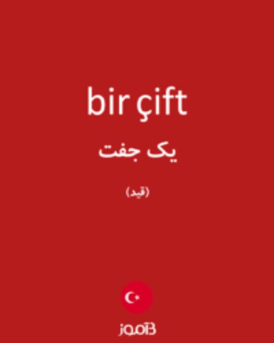  تصویر bir çift - دیکشنری انگلیسی بیاموز