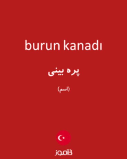  تصویر burun kanadı - دیکشنری انگلیسی بیاموز